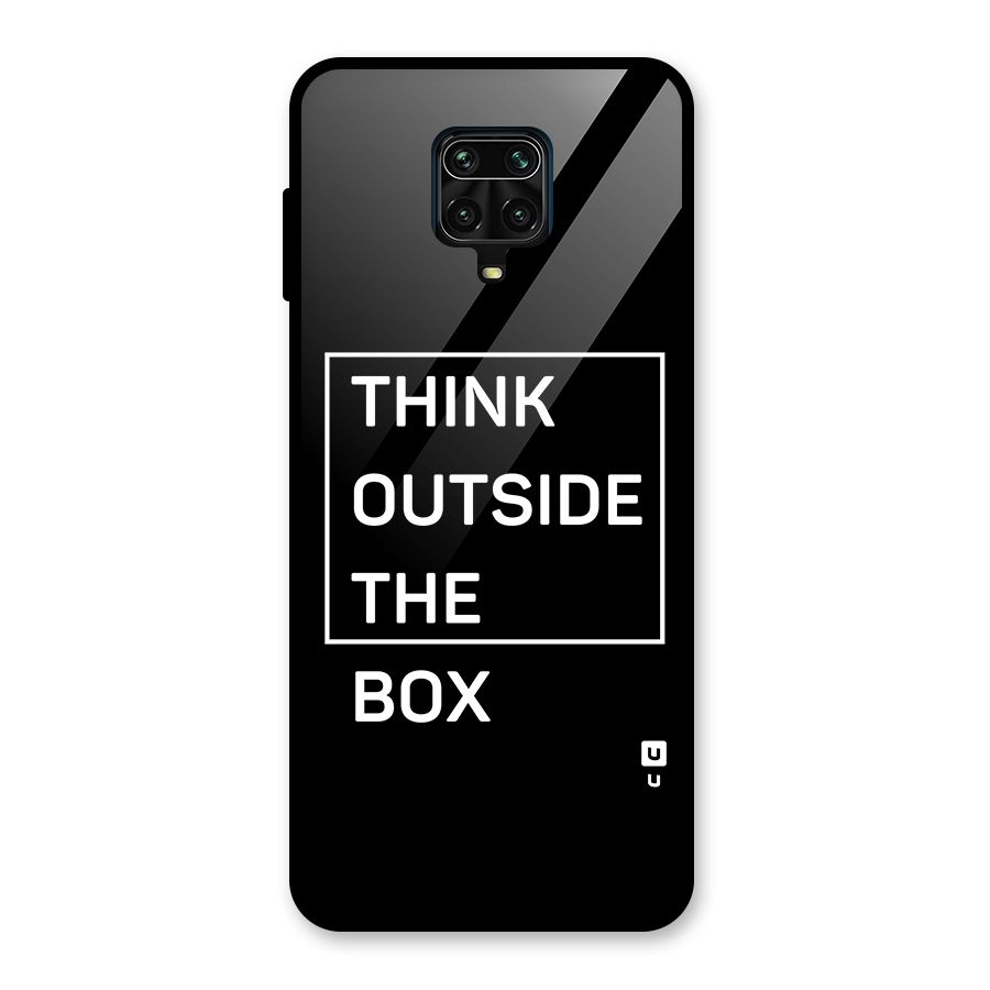 Always Think Outside Glass Back Case for Redmi Note 9 Pro