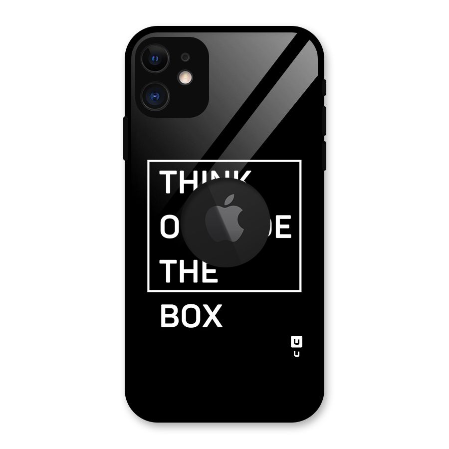Always Think Outside Glass Back Case for iPhone 11 Logo Cut