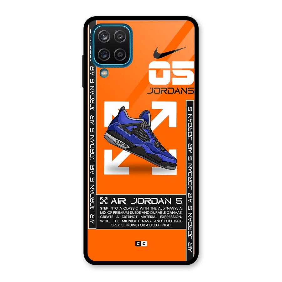 Amazing Air Shoes Glass Back Case for Galaxy A12