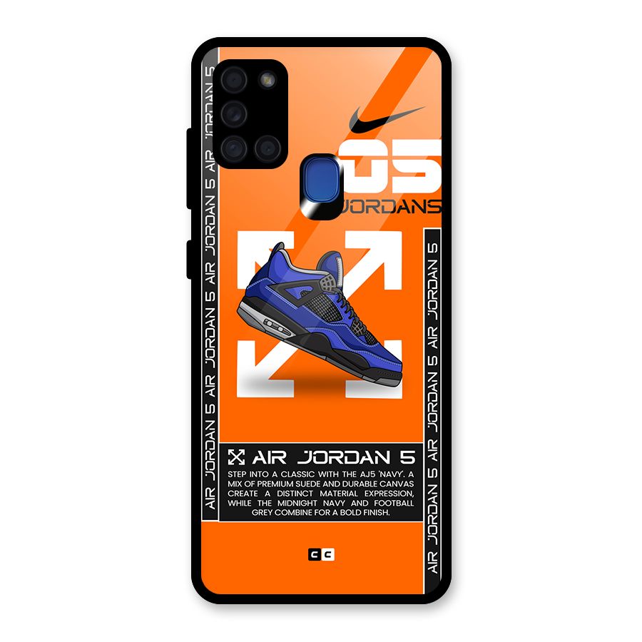 Amazing Air Shoes Glass Back Case for Galaxy A21s