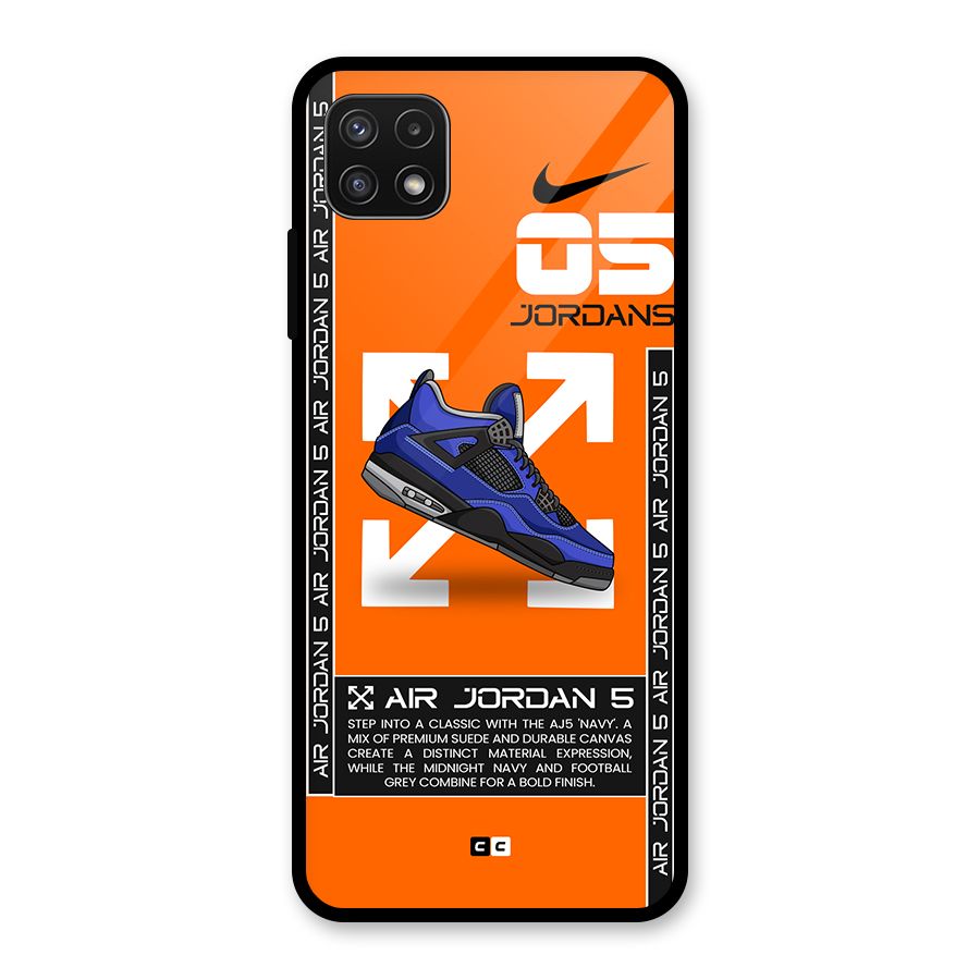 Amazing Air Shoes Glass Back Case for Galaxy A22 5G