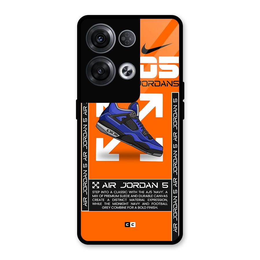 Amazing Air Shoes Glass Back Case for Oppo Reno8 Pro 5G