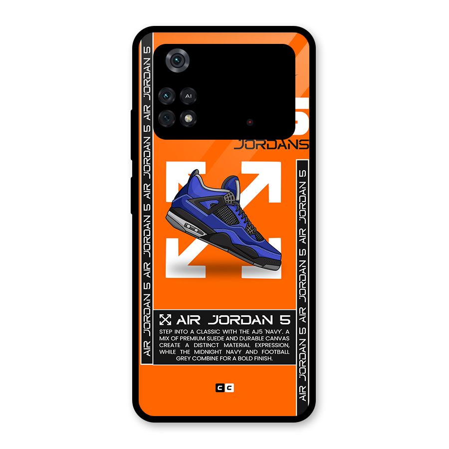 Amazing Air Shoes Glass Back Case for Poco M4 Pro 4G