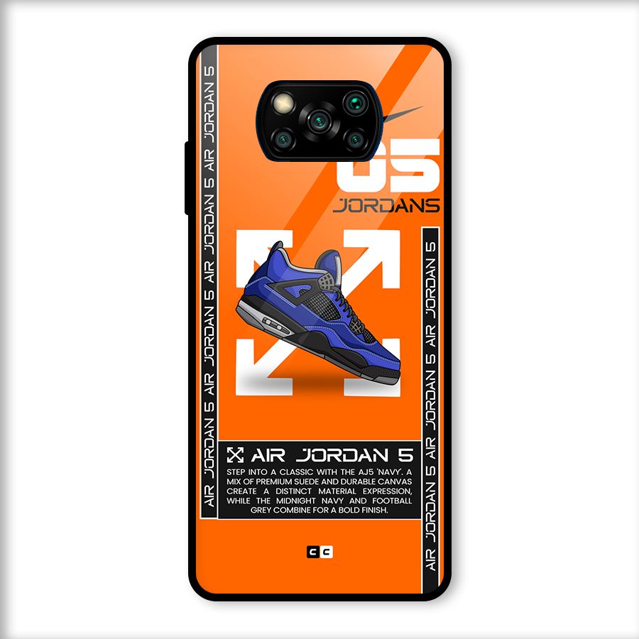 Amazing Air Shoes Glass Back Case for Poco X3