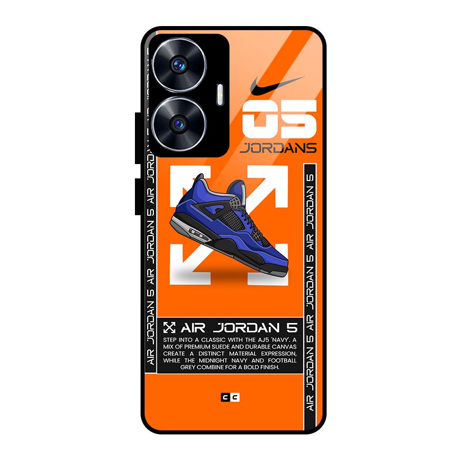 Amazing Air Shoes Glass Back Case for Realme Narzo N55