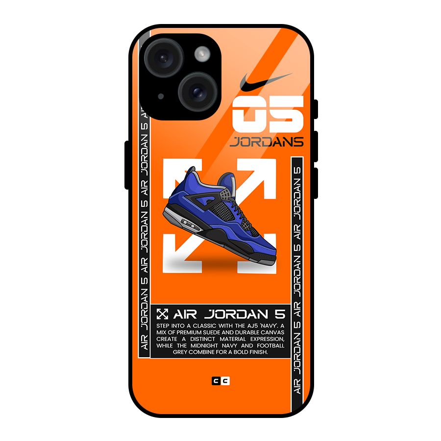 Amazing Air Shoes Glass Back Case for iPhone 15
