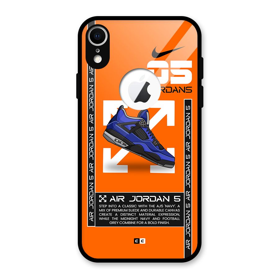 Amazing Air Shoes Glass Back Case for iPhone XR Logo Cut