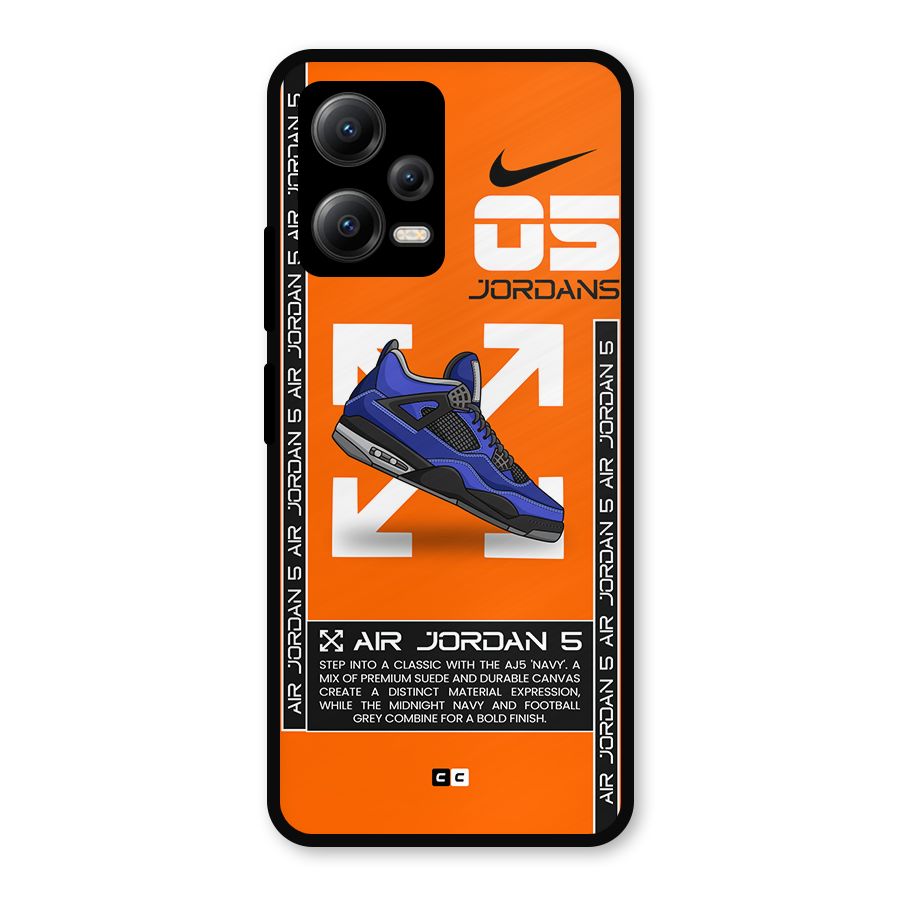 Amazing Air Shoes Metal Back Case for Redmi Note 12 5G