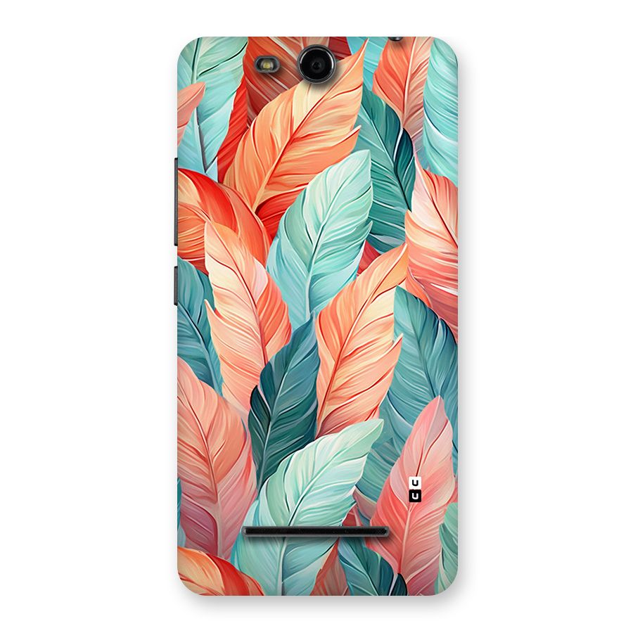 Amazing Colorful Leaves Back Case for Canvas Juice 3 Q392