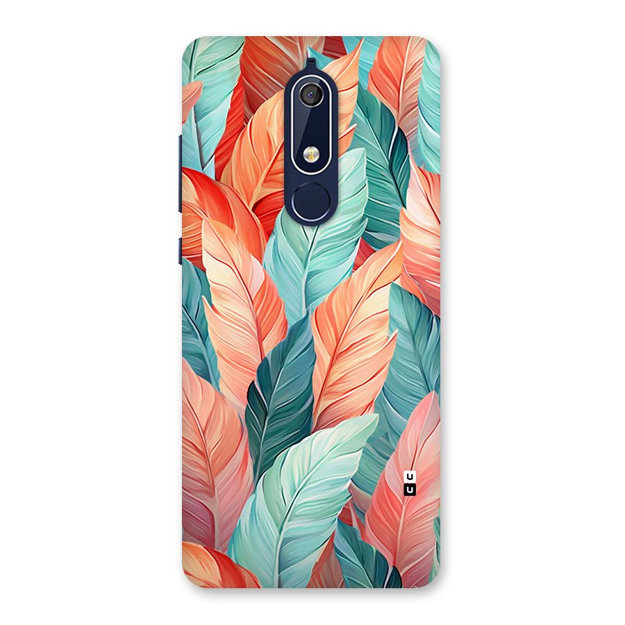 Amazing Colorful Leaves Back Case for Nokia 5.1