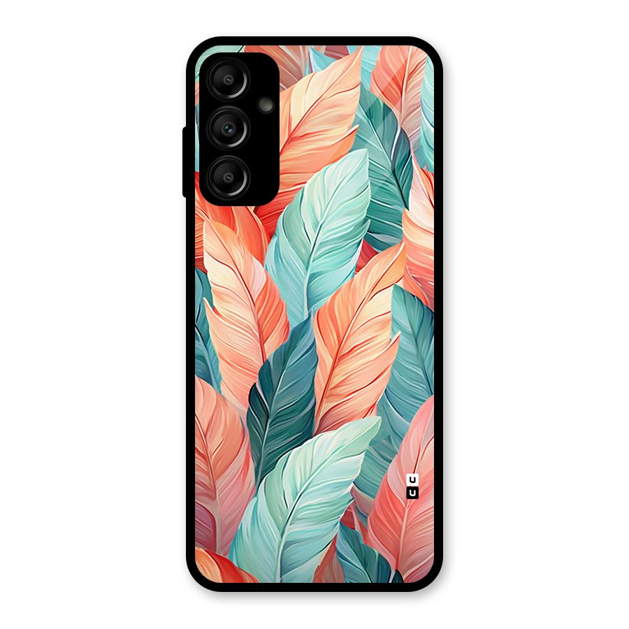Amazing Colorful Leaves Glass Back Case for Galaxy A14 5G