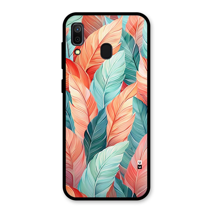 Amazing Colorful Leaves Glass Back Case for Galaxy A30