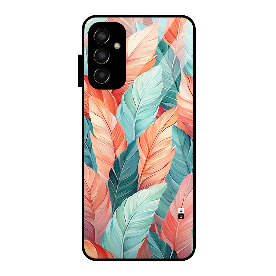 Amazing Colorful Leaves Glass Back Case for Galaxy F13