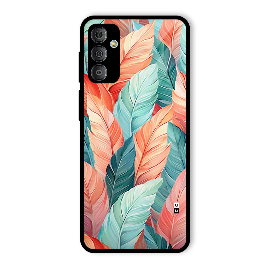Amazing Colorful Leaves Glass Back Case for Galaxy F23