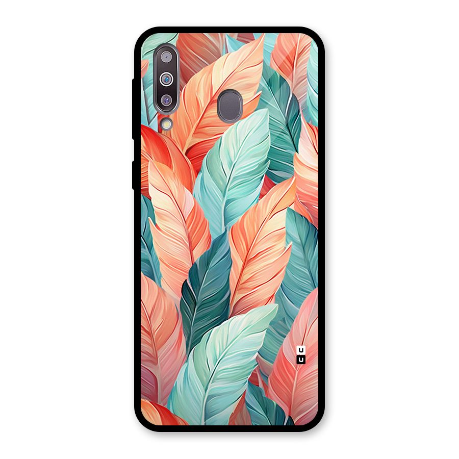 Amazing Colorful Leaves Glass Back Case for Galaxy M30