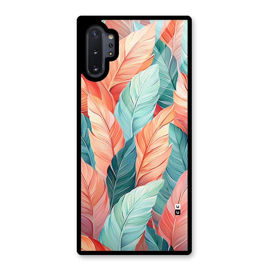 Amazing Colorful Leaves Glass Back Case for Galaxy Note 10 Plus