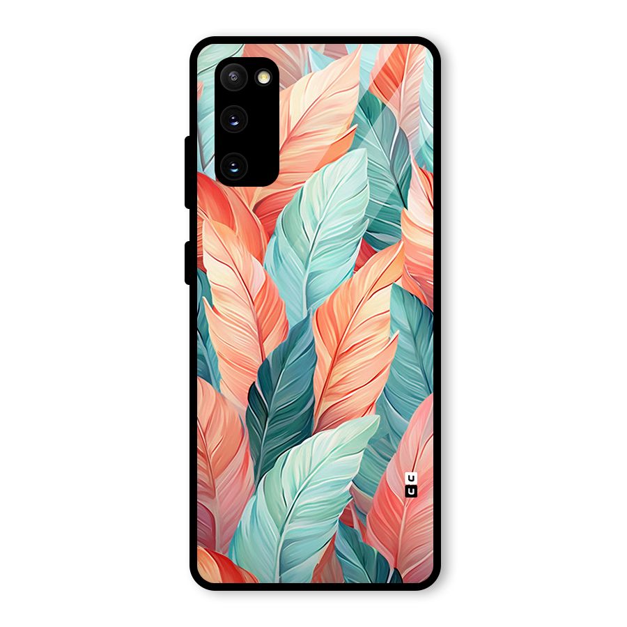 Amazing Colorful Leaves Glass Back Case for Galaxy S20 FE 5G