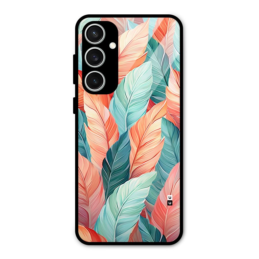 Amazing Colorful Leaves Glass Back Case for Galaxy S23 FE