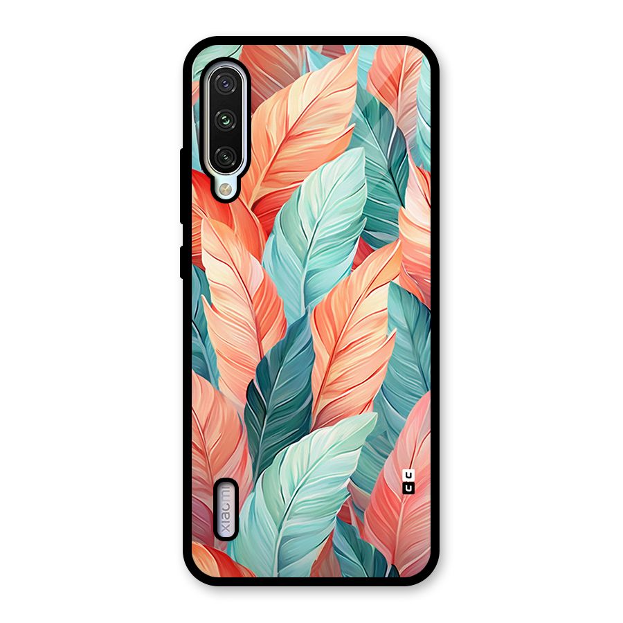 Amazing Colorful Leaves Glass Back Case for Mi A3