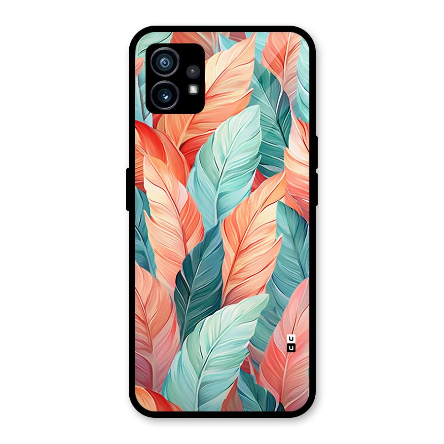 Amazing Colorful Leaves Glass Back Case for Nothing Phone 1