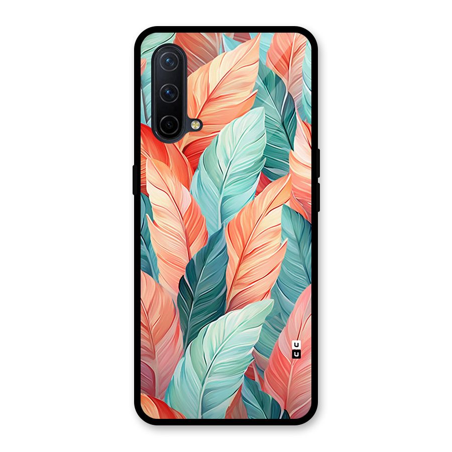 Amazing Colorful Leaves Glass Back Case for OnePlus Nord CE 5G