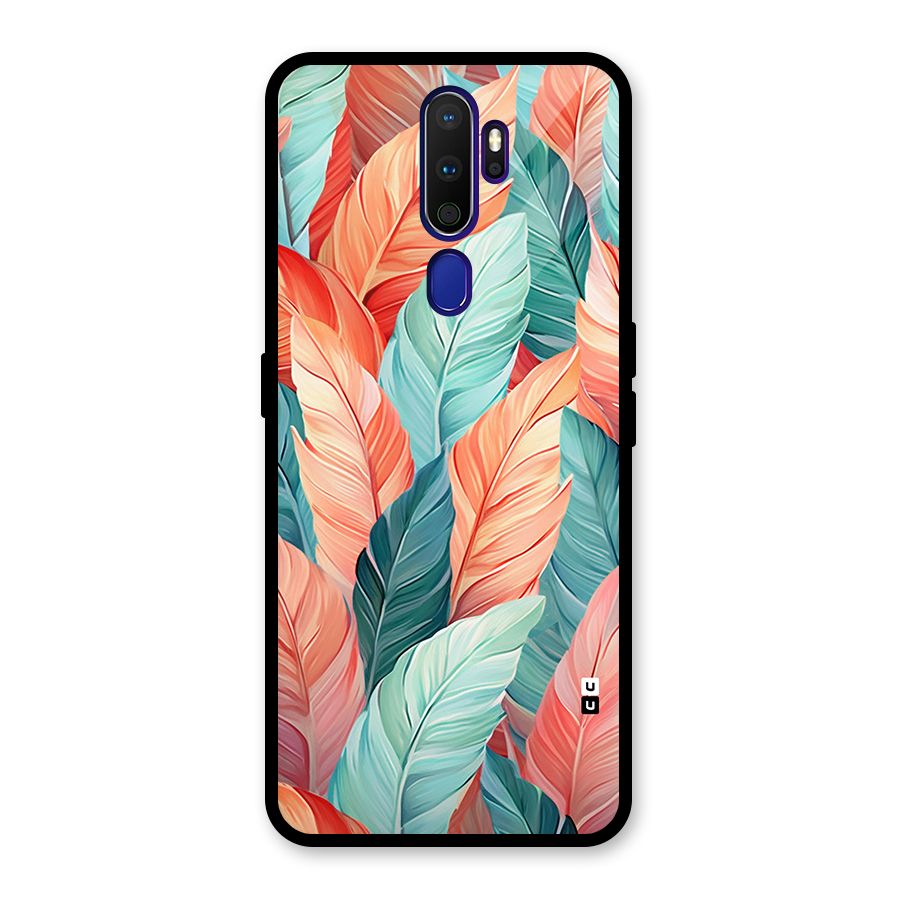 Amazing Colorful Leaves Glass Back Case for Oppo A9 (2020)