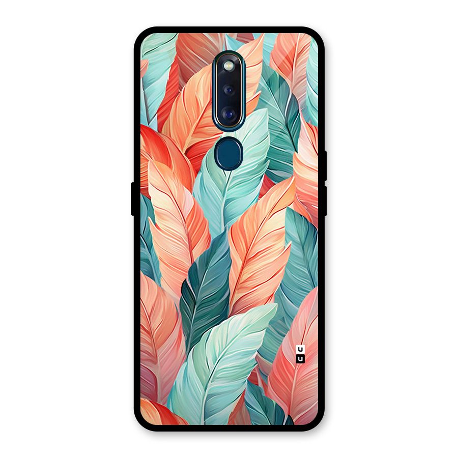 Amazing Colorful Leaves Glass Back Case for Oppo F11 Pro