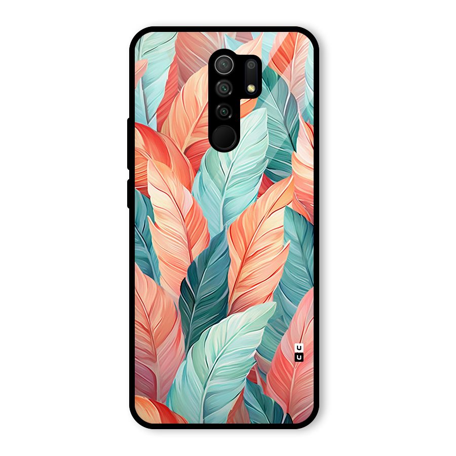 Amazing Colorful Leaves Glass Back Case for Poco M2