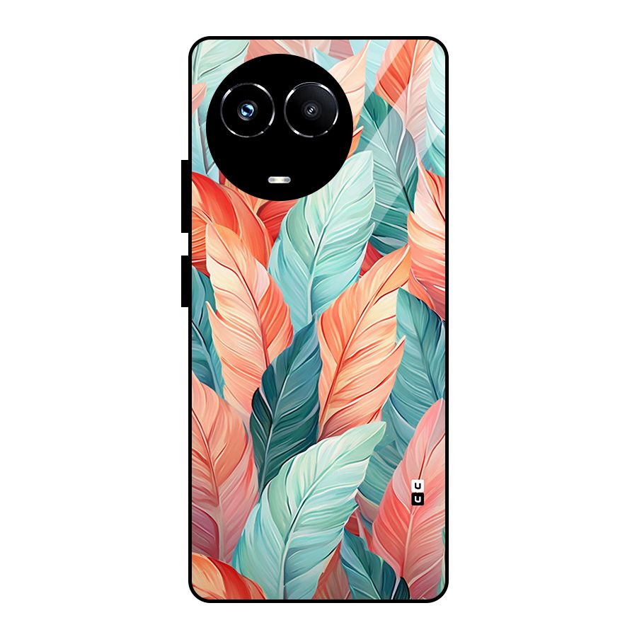 Amazing Colorful Leaves Glass Back Case for Realme 11X