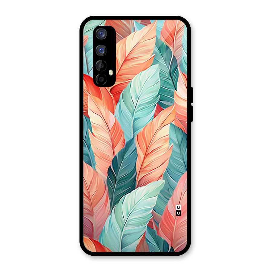 Amazing Colorful Leaves Glass Back Case for Realme 7