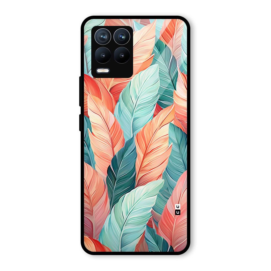 Amazing Colorful Leaves Glass Back Case for Realme 8 Pro