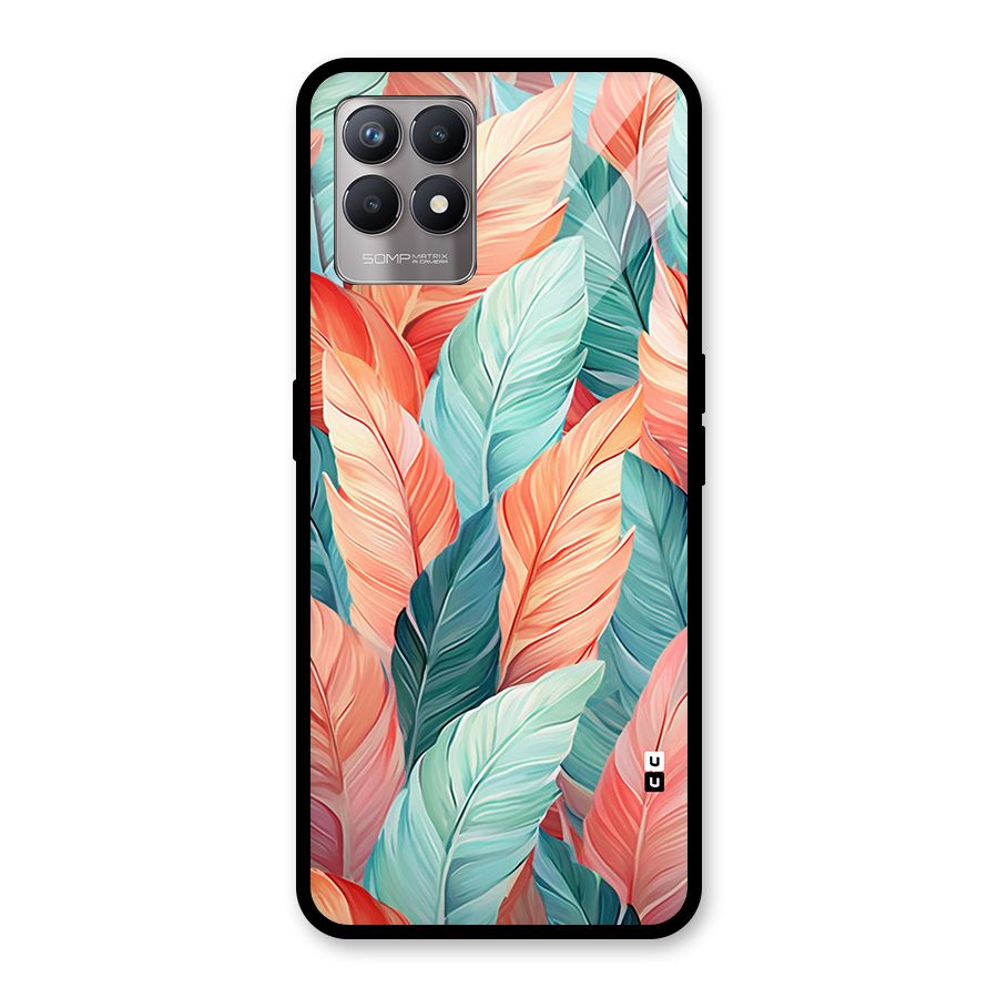 Amazing Colorful Leaves Glass Back Case for Realme 8i