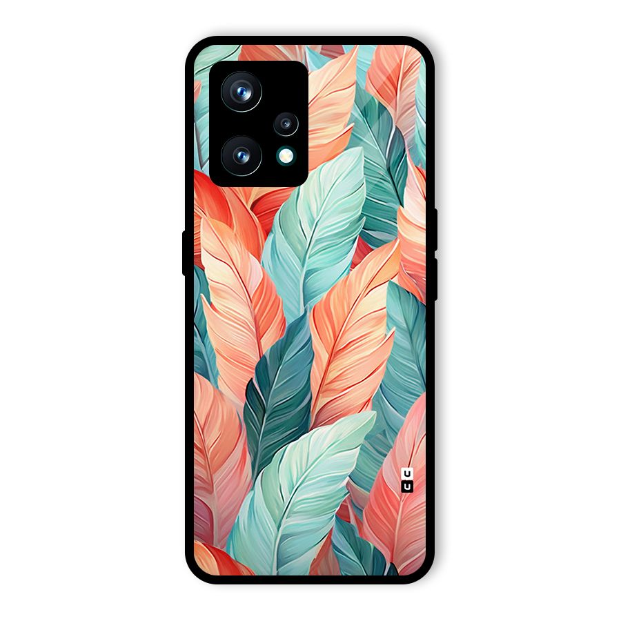 Amazing Colorful Leaves Glass Back Case for Realme 9 Pro Plus 5G