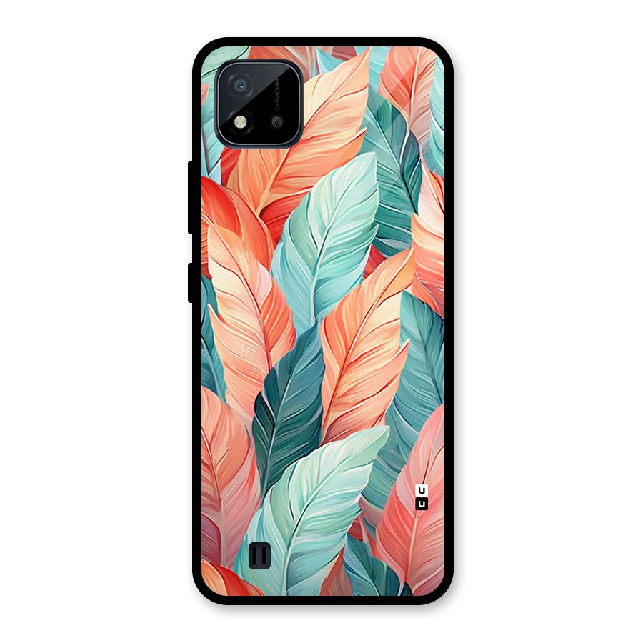 Amazing Colorful Leaves Glass Back Case for Realme C11 2021