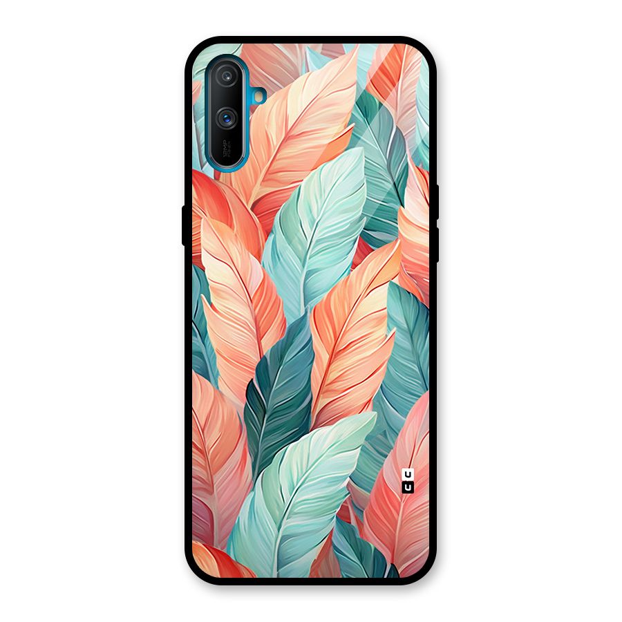 Amazing Colorful Leaves Glass Back Case for Realme C3