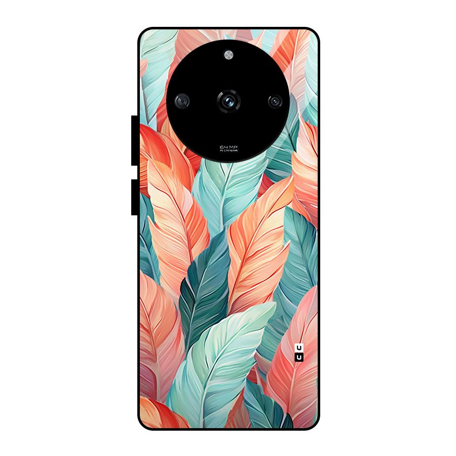 Amazing Colorful Leaves Glass Back Case for Realme Narzo 60 5G