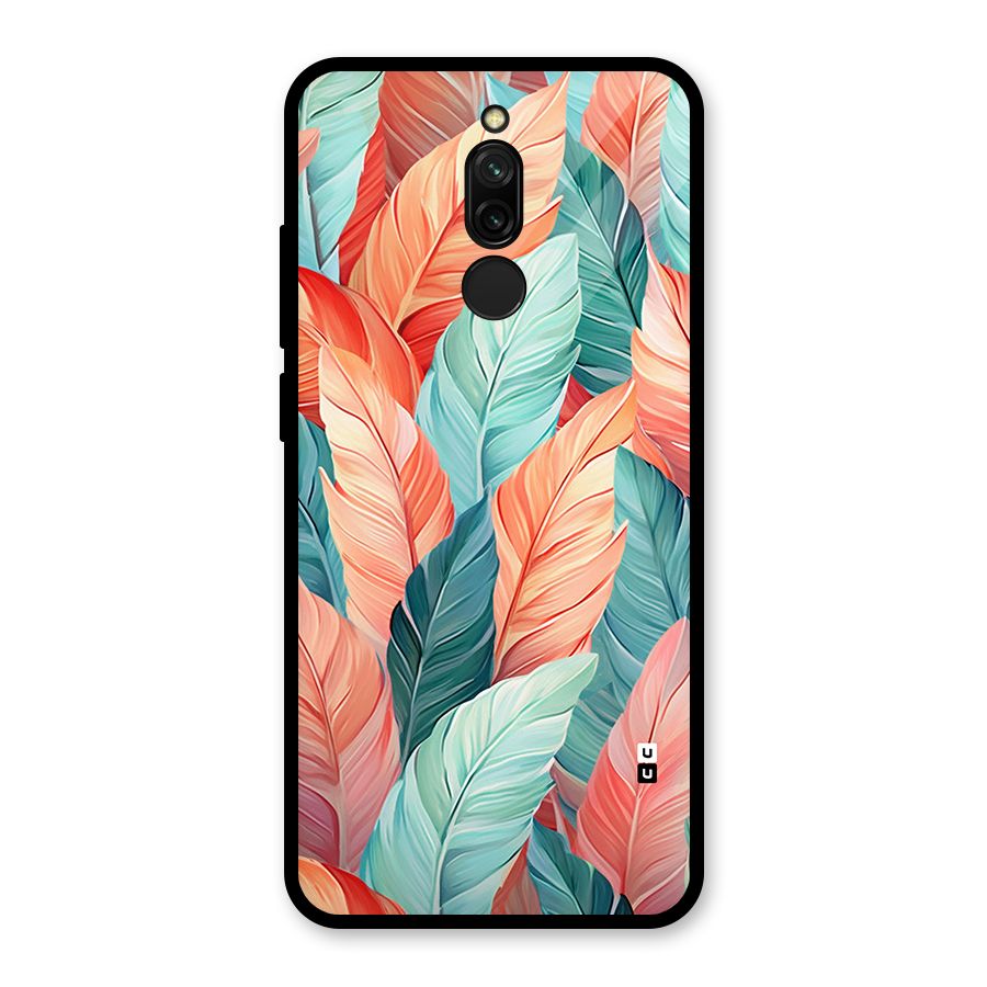 Amazing Colorful Leaves Glass Back Case for Redmi 8