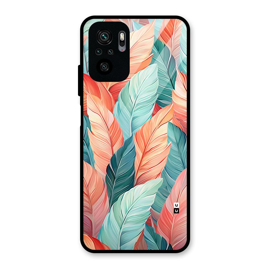 Amazing Colorful Leaves Glass Back Case for Redmi Note 10S