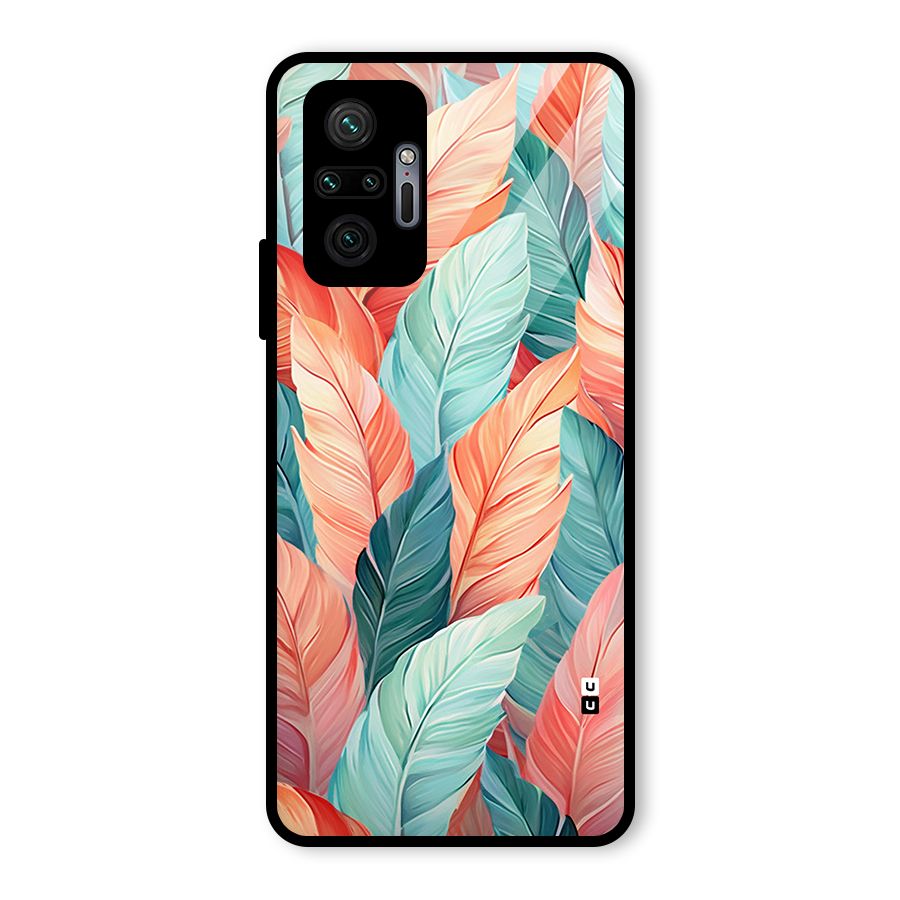 Amazing Colorful Leaves Glass Back Case for Redmi Note 10 Pro