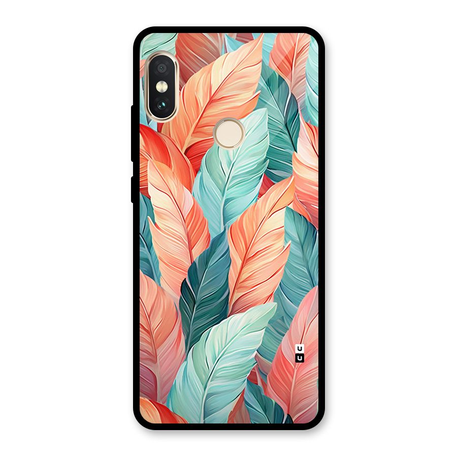 Amazing Colorful Leaves Glass Back Case for Redmi Note 5 Pro