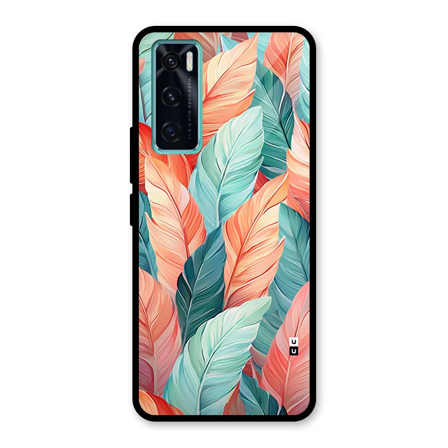 Amazing Colorful Leaves Glass Back Case for Vivo V20 SE