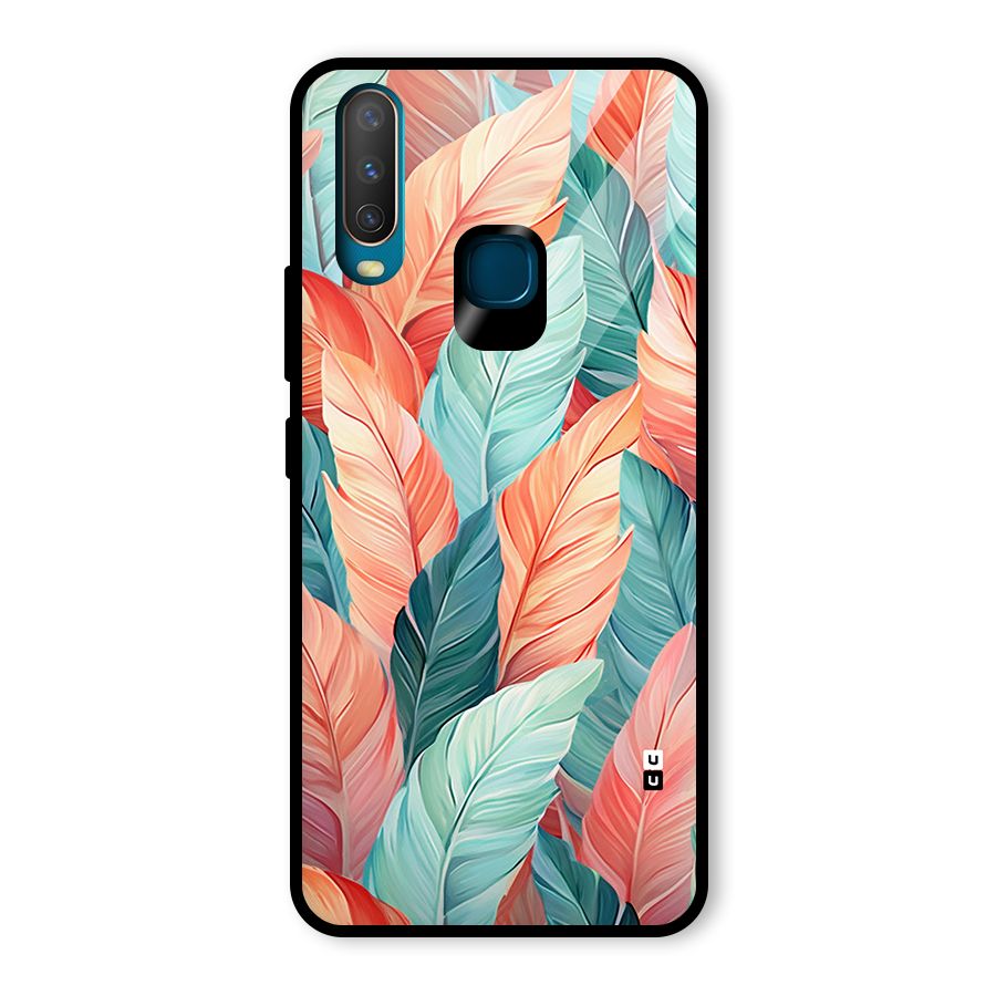 Amazing Colorful Leaves Glass Back Case for Vivo Y15