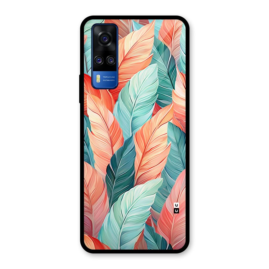 Amazing Colorful Leaves Glass Back Case for Vivo Y51A
