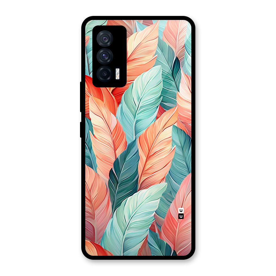 Amazing Colorful Leaves Glass Back Case for Vivo iQOO 7 5G