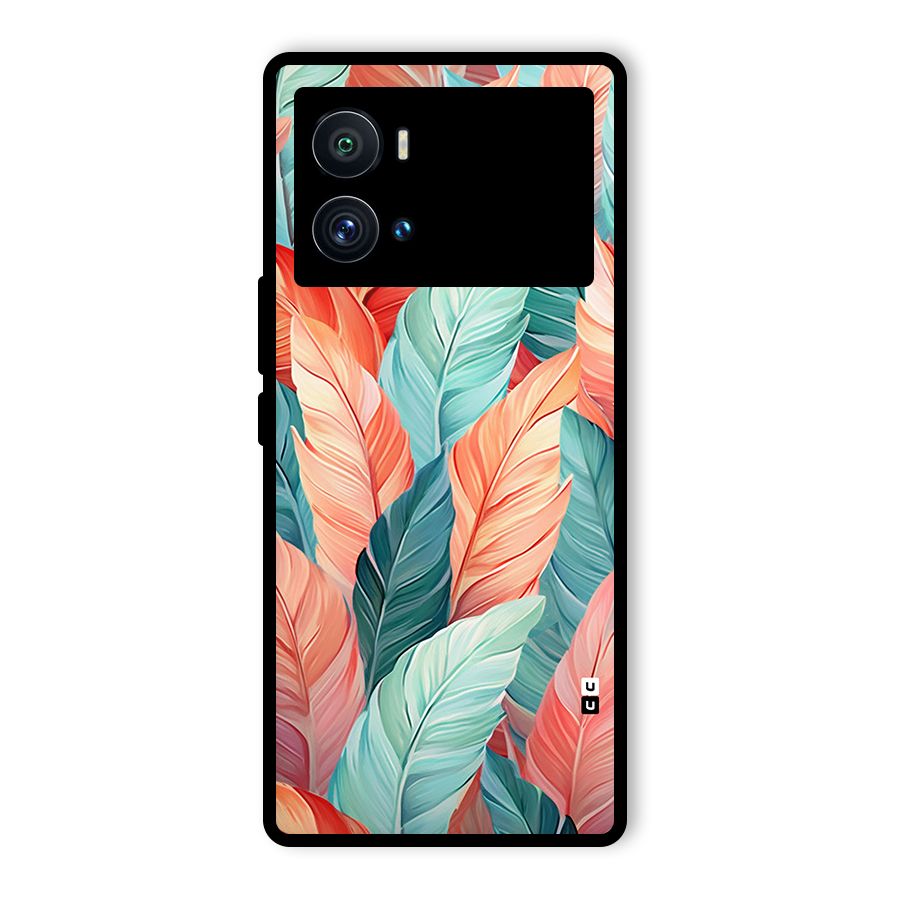 Amazing Colorful Leaves Glass Back Case for Vivo iQOO 9 Pro