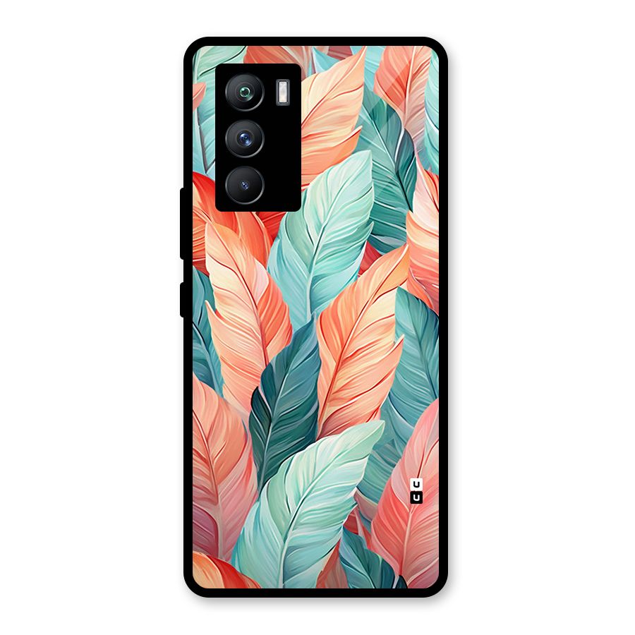 Amazing Colorful Leaves Glass Back Case for Vivo iQOO 9 SE
