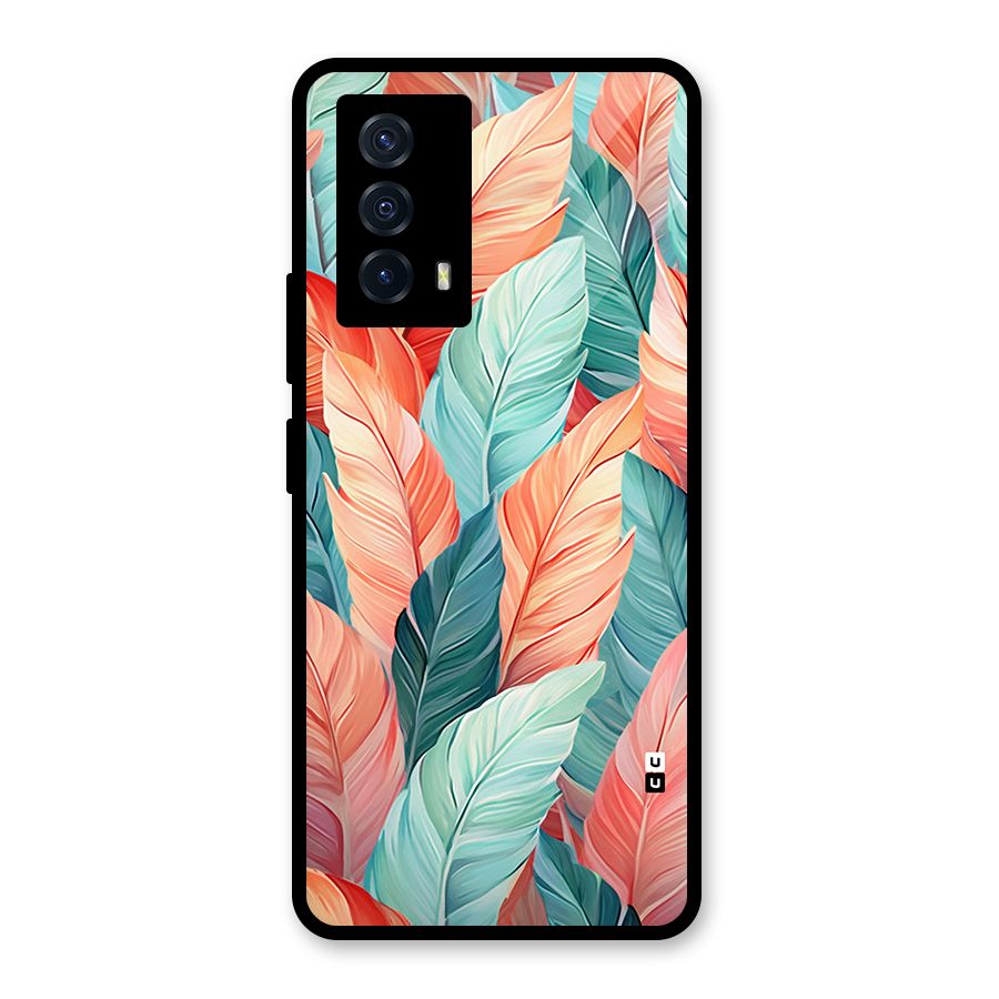 Amazing Colorful Leaves Glass Back Case for Vivo iQOO Z5
