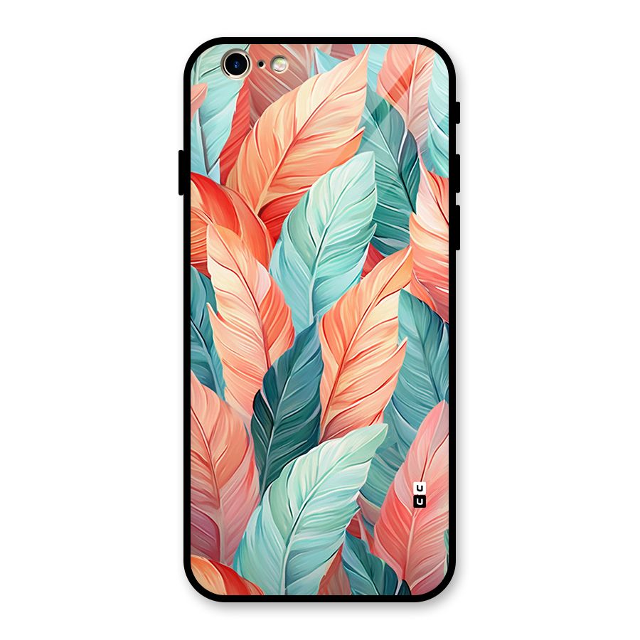 Amazing Colorful Leaves Glass Back Case for iPhone 6 6S