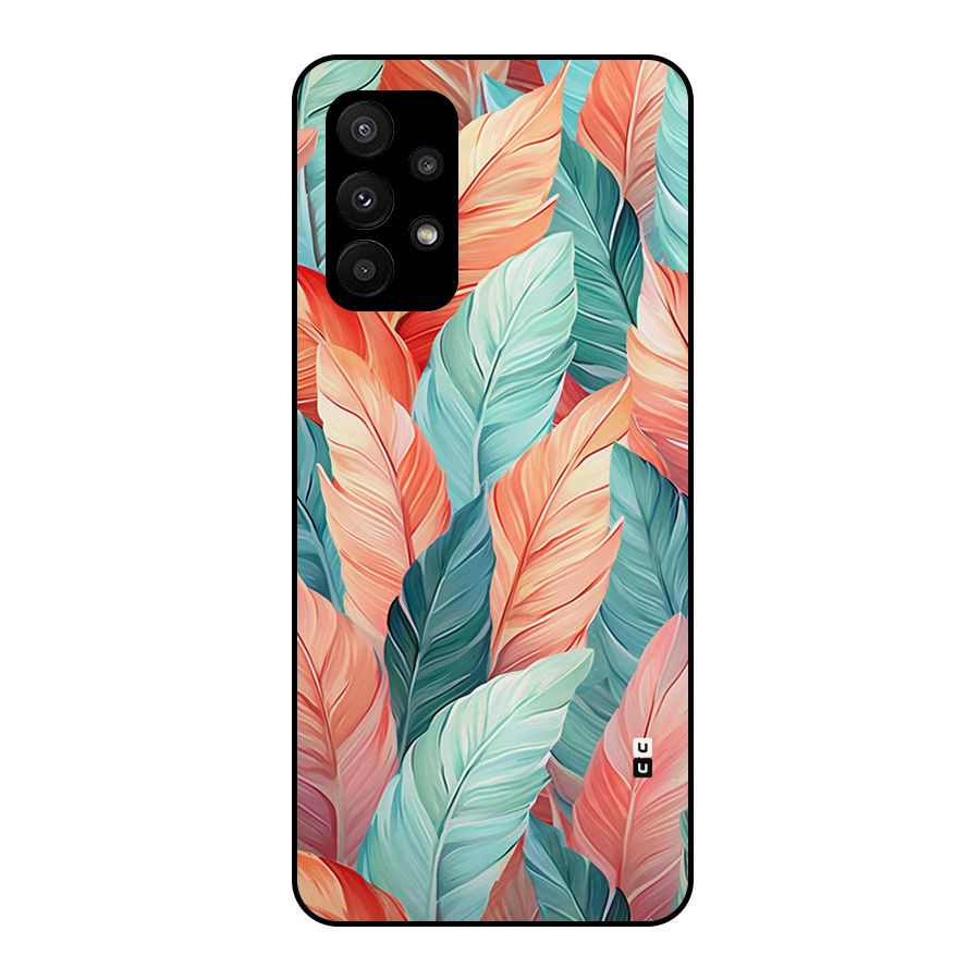 Amazing Colorful Leaves Metal Back Case for Galaxy A23