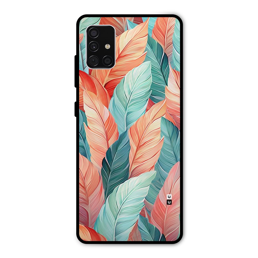 Amazing Colorful Leaves Metal Back Case for Galaxy A51